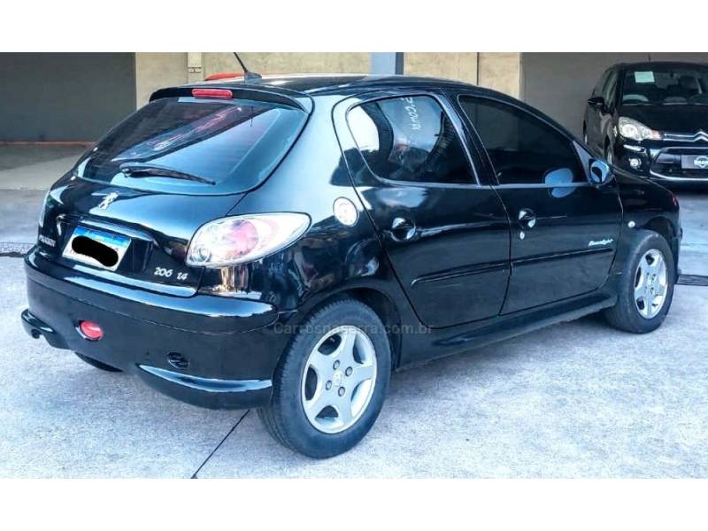 PEUGEOT - 206 - 2008/2008 - Preta - R$ 18.900,00