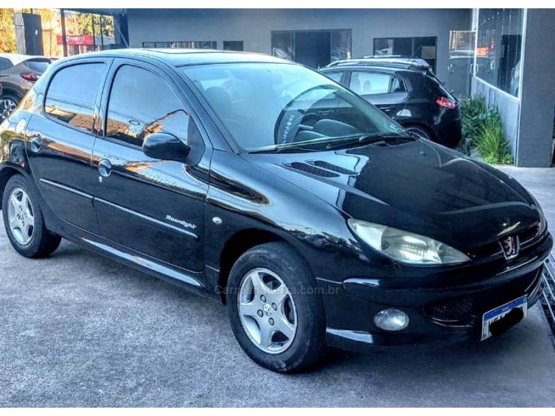 PEUGEOT - 206 - 2008/2008 - Preta - R$ 18.900,00